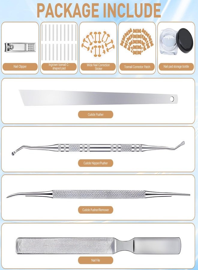 IMOLL Ingrown Toenail Corrector Set with Correction Strips,Professional Ingrown Toenails Pedicure Tool Set, Toenail Correction Strips & Ingrown Toenail Corrector,Ingrown Nail Tool for Women Man - Image 2